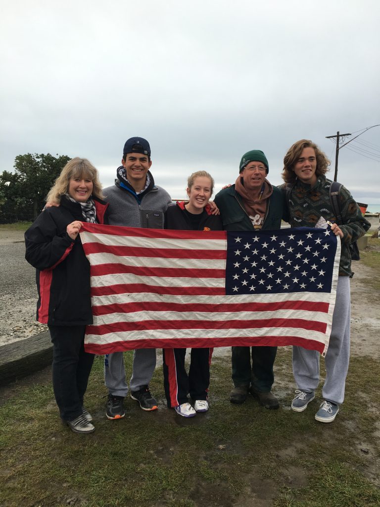 This is Spencer and Oliver with their host family: the Lawrences.